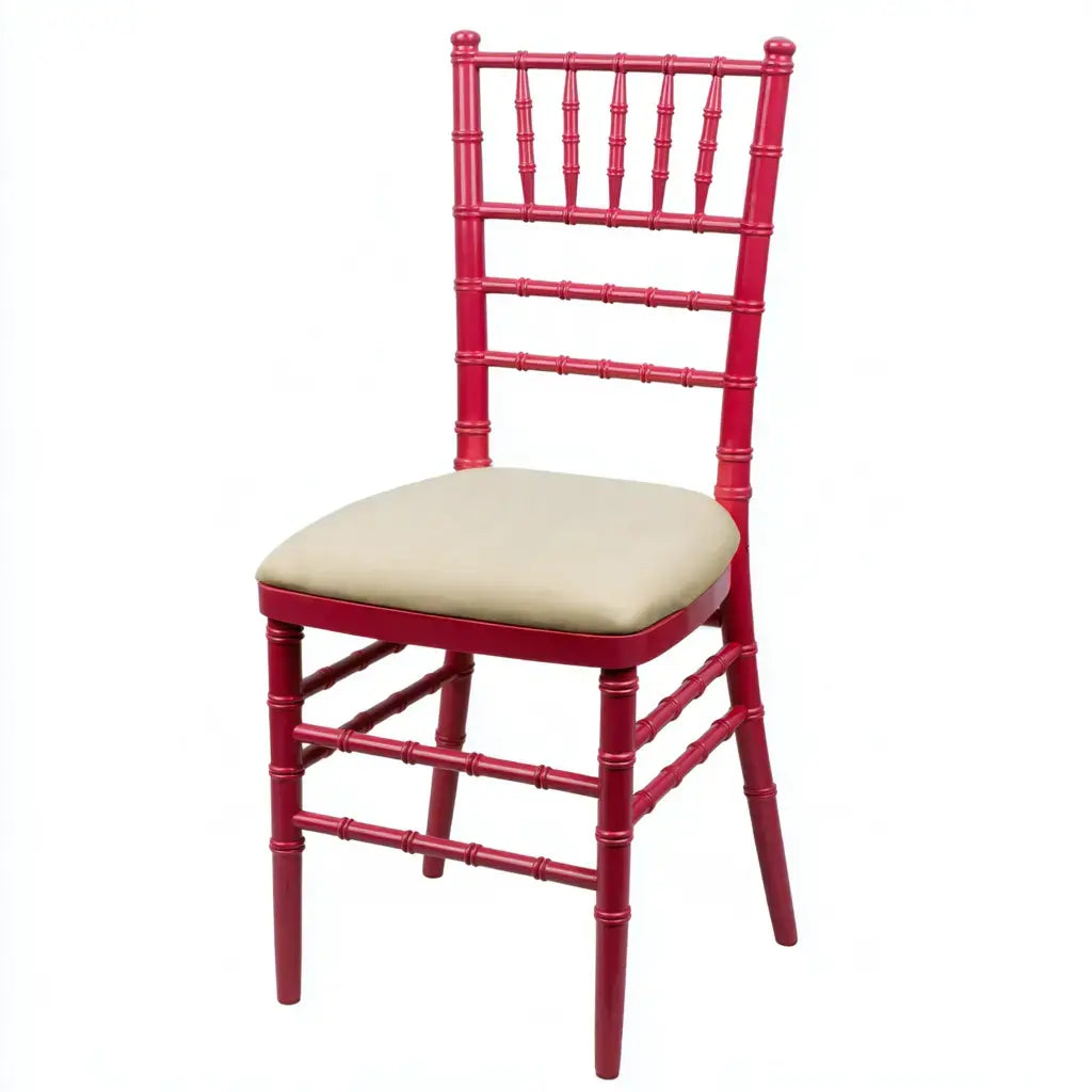 Silla con respaldo de barrotes y asiento claro - rosa/beige